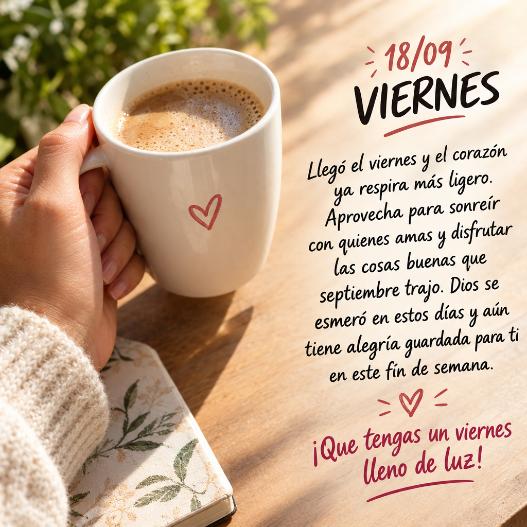 ¡Que tengas un viernes lleno de luz!