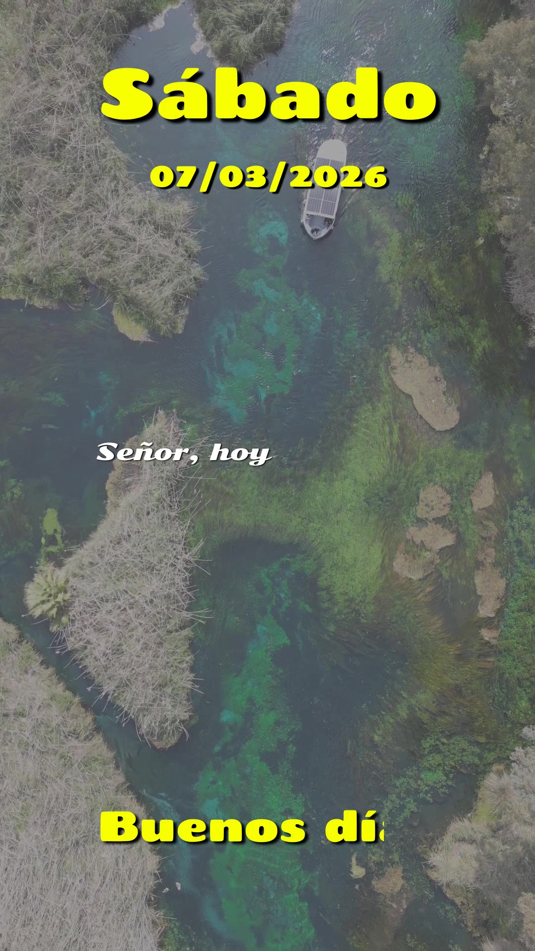 Señor, hoy es sábado, siete de marzo de dos mil veintiséis, y mi corazón solo quiere decirte gracias. Gracias por amarme sin condición, por Tu graci...