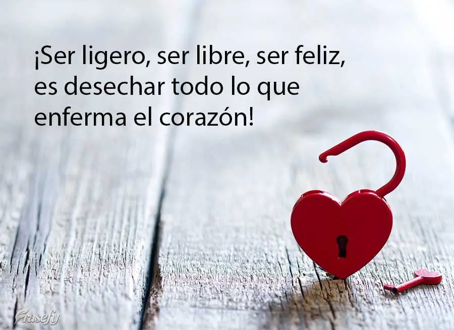 Ser leve, ser livre, ser feliz, é descartar tudo aquilo que faz adoecer o coração!