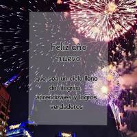Feliz año nuevo
que sea un ciclo lleno de alegrías, 
aprendizajes y logros verdaderos