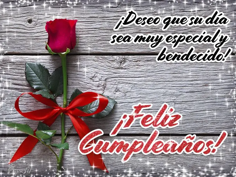 ¡Deseo que su día sea muy especial y bendecido! ¡Feliz cumpleaños!