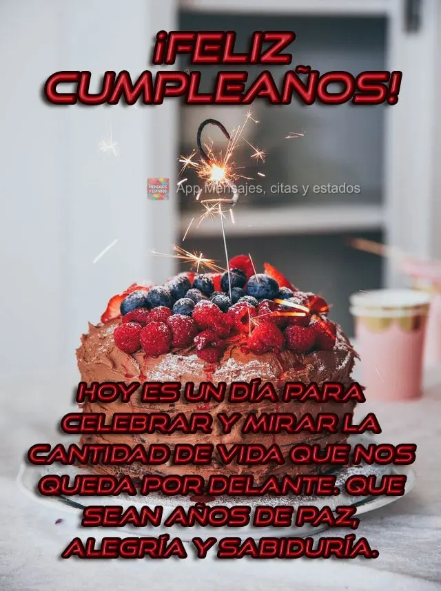 Hoy es un día para celebrar y mirar la cantidad de vida que nos queda por delante. Que sean años de paz, alegría y sabiduría. ¡Feliz cumpleaños!