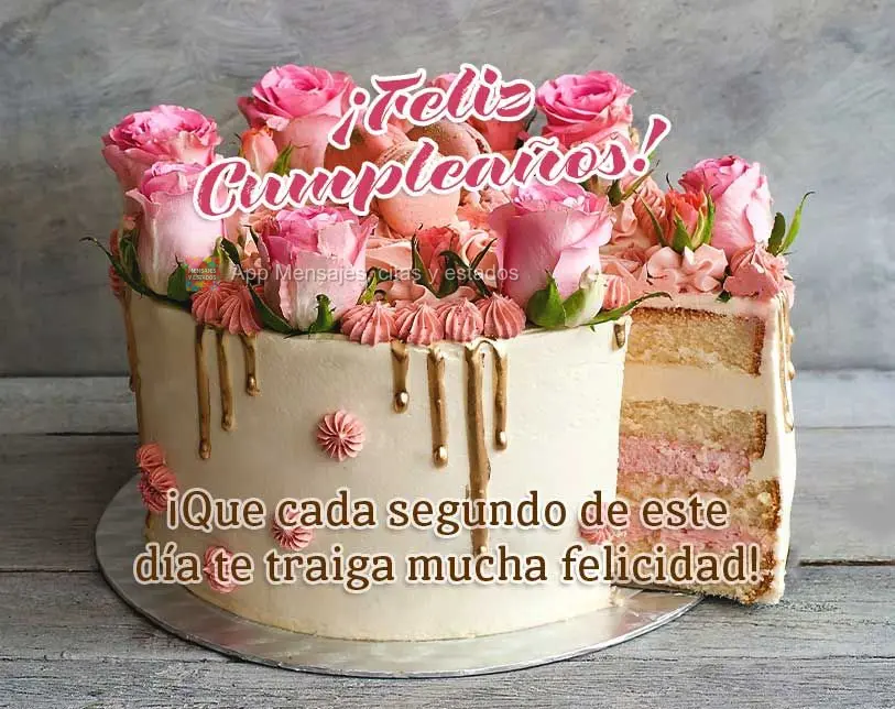 ¡Que cada segundo de este día te traiga mucha felicidad! ¡Feliz cumpleaños!