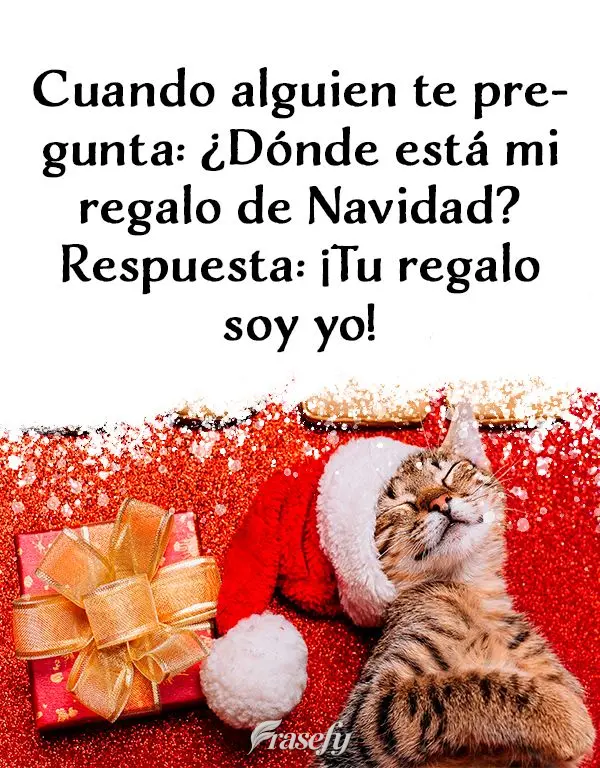 Cuando alguien te pregunta: ¿Dónde está mi regalo de Navidad? Respuesta: ¡Tu regalo soy yo!