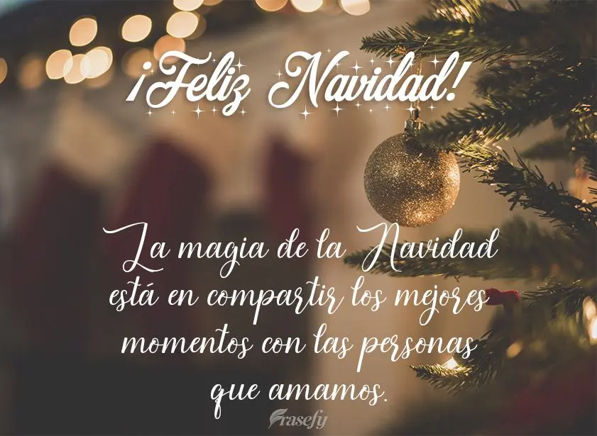 La magia de la Navidad está en compartir los mejores momentos con las personas que amamos.