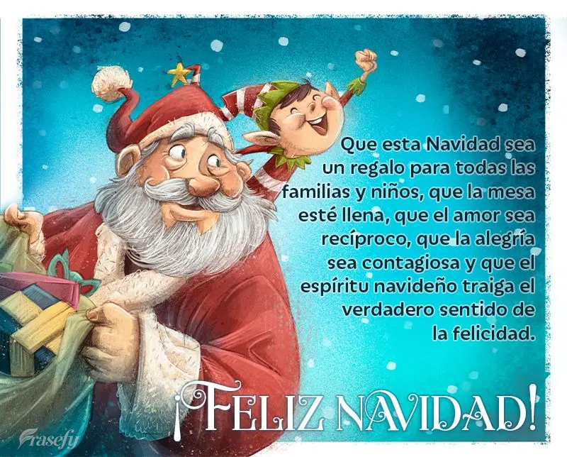 Que esta Navidad sea un regalo para todas las familias y niños, que la mesa esté llena, que el amor sea recíproco, que la alegría sea contagiosa y qu...