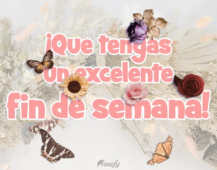 ¡Que tengas un excelente fin de semana!