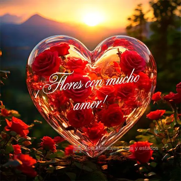 ¡Flores con mucho amor!