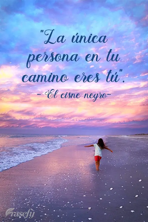 “A única pessoa no seu caminho é você mesma.”  Cisne Negro
