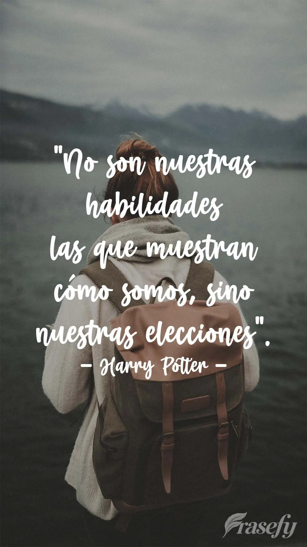 "No son nuestras habilidades las que muestran cómo somos, sino nuestras elecciones". Harry Potter