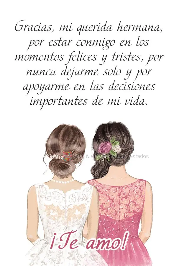 Gracias, mi querida hermana, por estar conmigo en los momentos felices y tristes, por nunca dejarme solo y por apoyarme en las decisiones importantes de ...