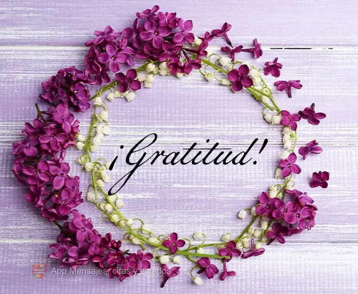 ¡Gratitud!