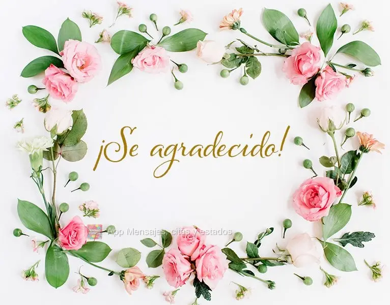 ¡Se agradecido!