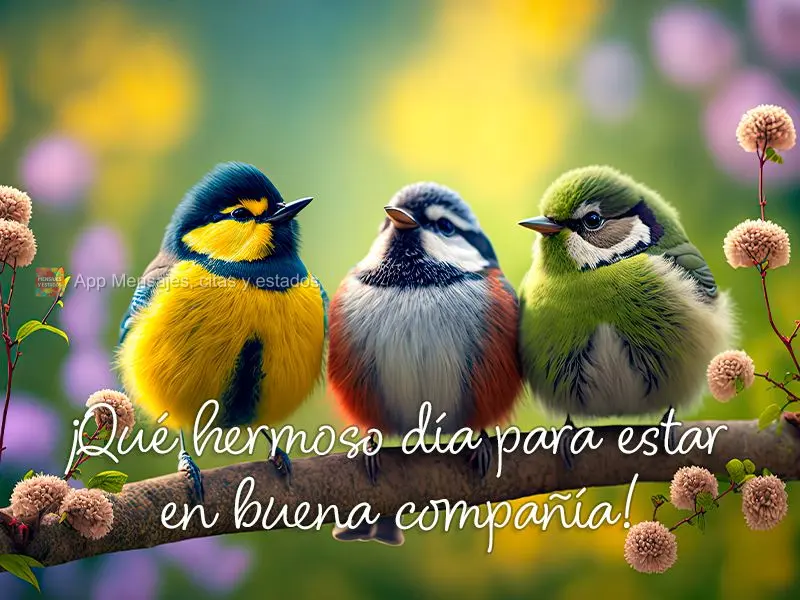 ¡Qué hermoso día para estar en buena compañía!