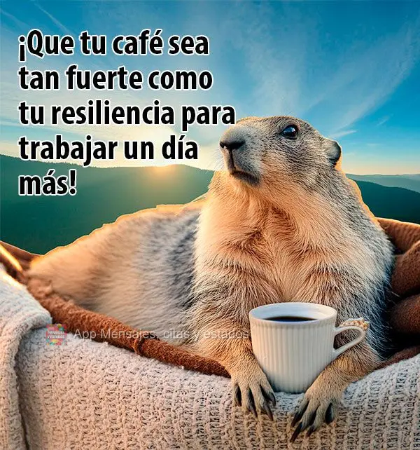 ¡Que tu café sea tan fuerte como tu resiliencia para trabajar un día más!