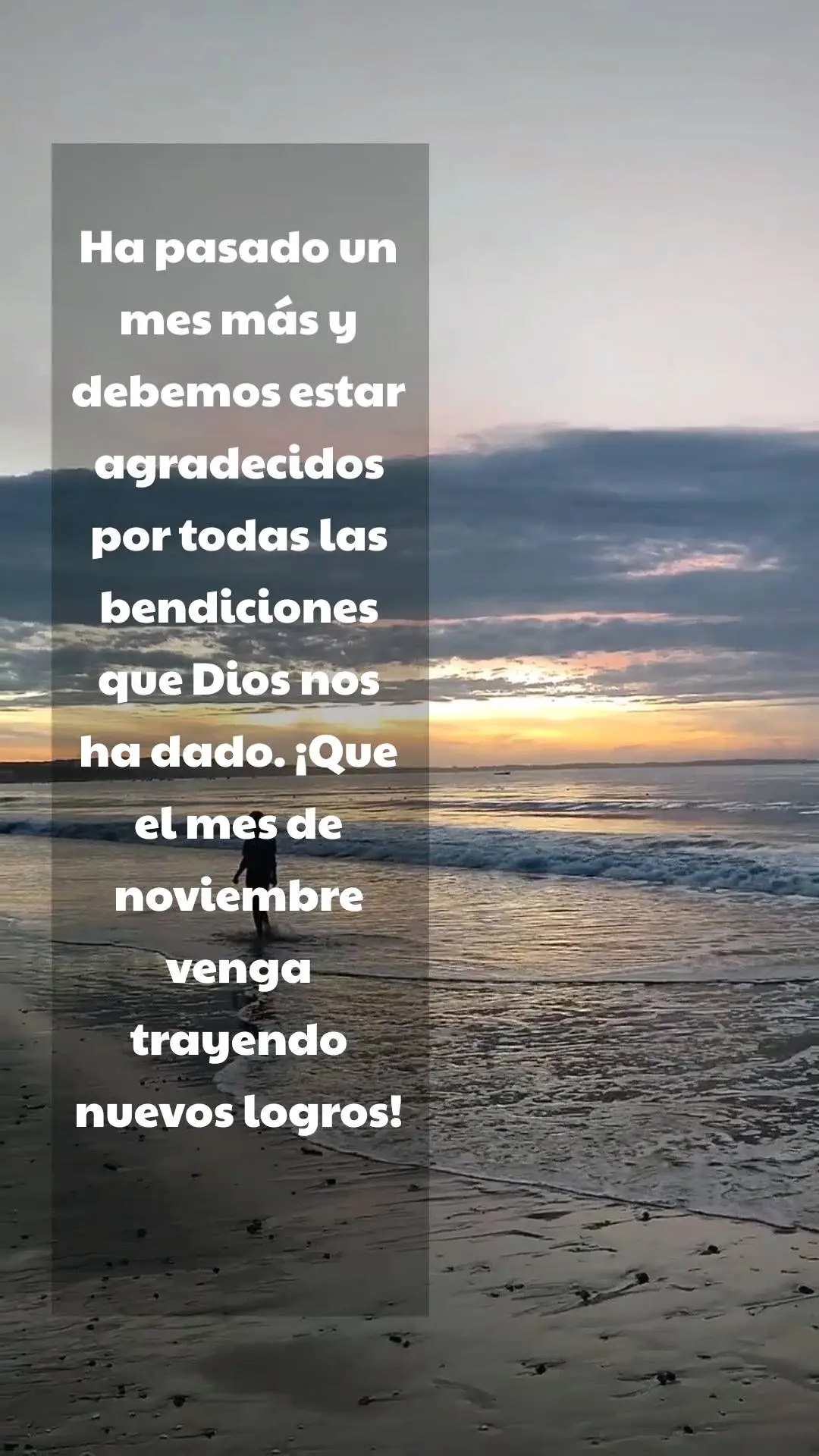 Ha pasado un mes más y debemos estar agradecidos por todas las bendiciones que Dios nos ha dado. ¡Que el mes de noviembre venga trayendo nuevos logros!...