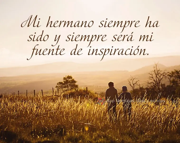 Mi hermano siempre ha sido y siempre será mi fuente de inspiración.