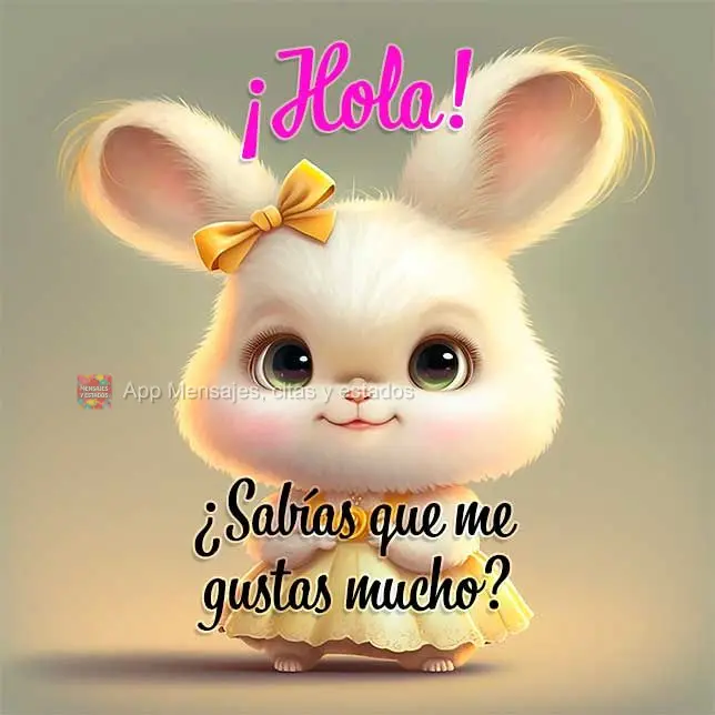 ¡Hola! ¿Sabías que me gustas mucho?