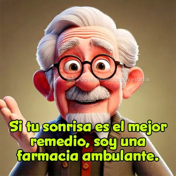 Si tu sonrisa es el mejor remedio, soy una farmacia ambulante.