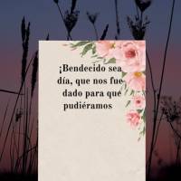¡Bendecido sea día, que nos fue dado para que pudiéramos aprovechar las mejores cosas de la vida y seamos agradecidos por cada día que vivimos! ¡Jue...
