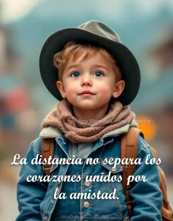 La distancia no separa los corazones unidos por la amistad.