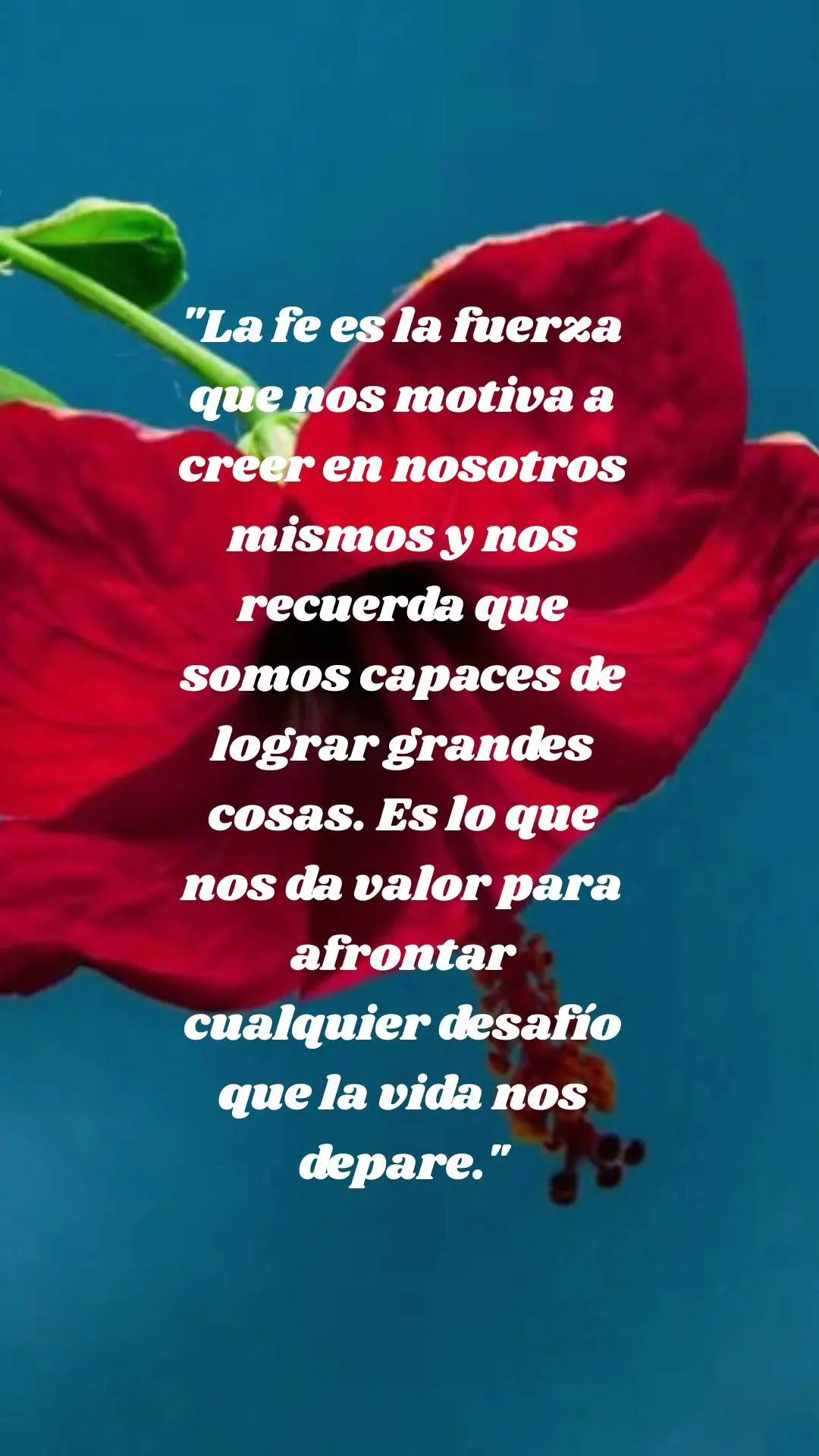 "La fe es la fuerza que nos motiva a creer en nosotros mismos y nos recuerda que somos capaces de lograr grandes cosas. Es lo que nos da valor para afron...