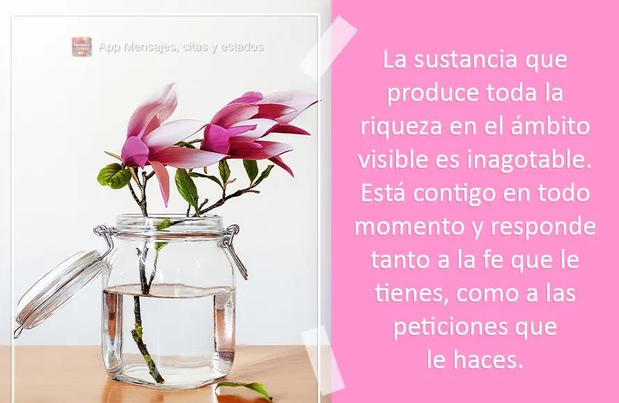 La sustancia que produce toda la riqueza en el ámbito visible es inagotable. Está contigo en todo momento y responde tanto a la fe que le tienes, como ...