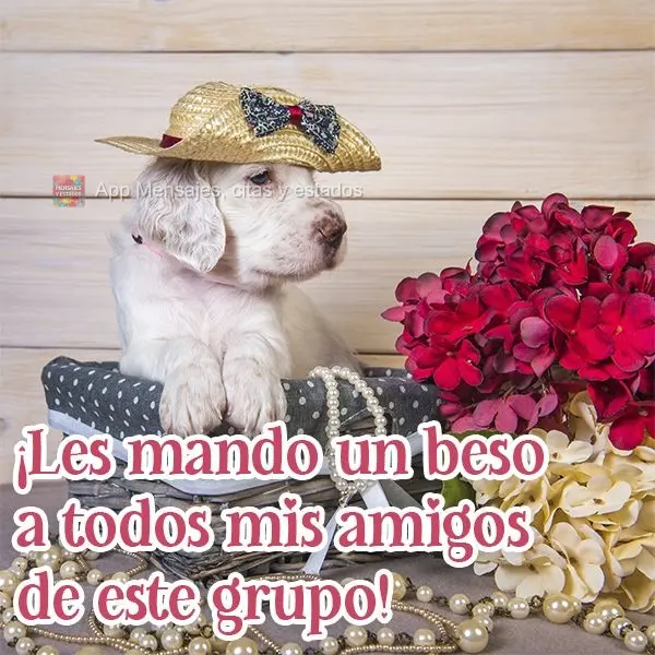 ¡Les mando un beso a todos mis amigos de este grupo! 