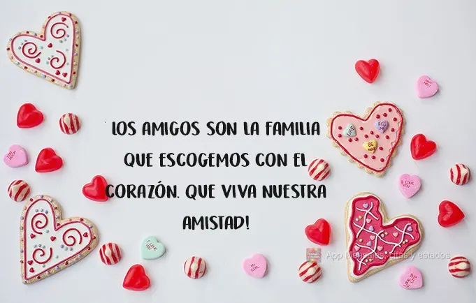 Los amigos son la familia que escogemos con el corazón. ¡Que viva nuestra amistad!