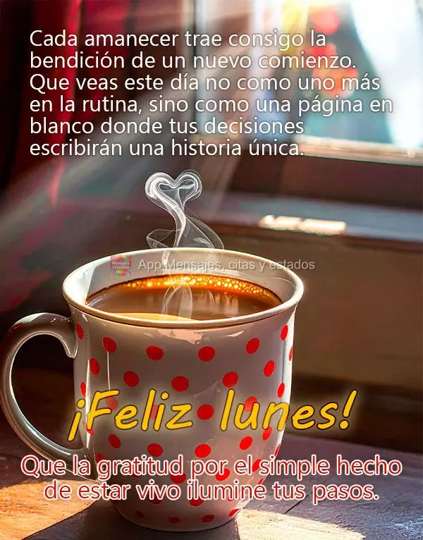 Cada amanecer trae consigo la bendición de un nuevo comienzo. Que veas este día no como uno más en la rutina, sino como una página en blanco donde tu...