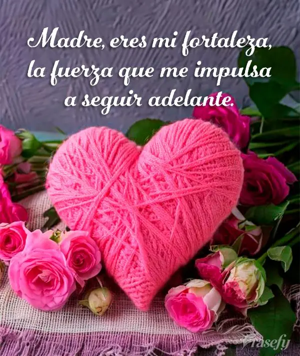 Madre, eres mi fortaleza, la fuerza que me impulsa a seguir adelante.