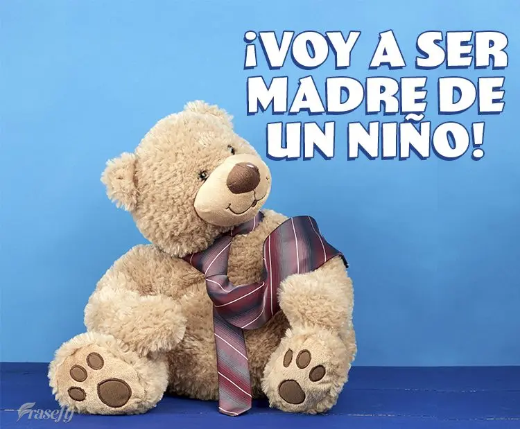 ¡Voy a ser madre de un niño!