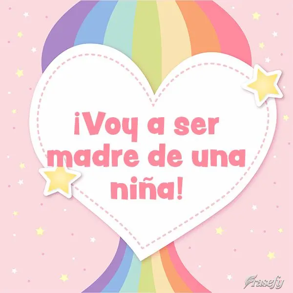 ¡Voy a ser madre de una niña!