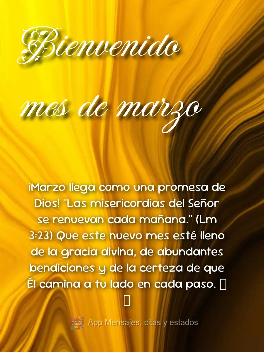 ¡Marzo llega como una promesa de Dios! "Las misericordias del Señor se renuevan cada mañana." (Lm 3:23) Que este nuevo mes esté lleno de la gracia di...