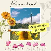 Meta del día: ¡Sé feliz! ¡Buen día!