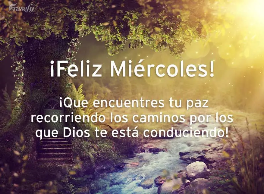 ¡Que encuentres tu paz recorriendo los caminos por los que Dios te está conduciendo! ¡Feliz miércoles!
