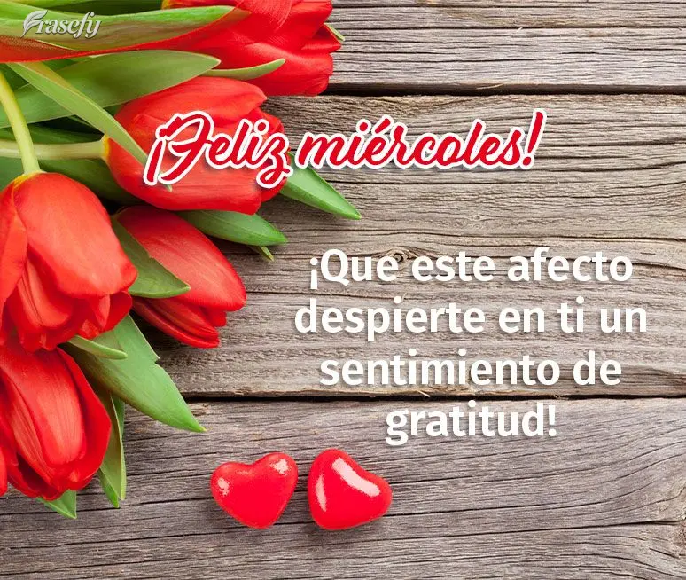 ¡Que este afecto despierte en ti un sentimiento de gratitud! ¡Feliz miércoles!