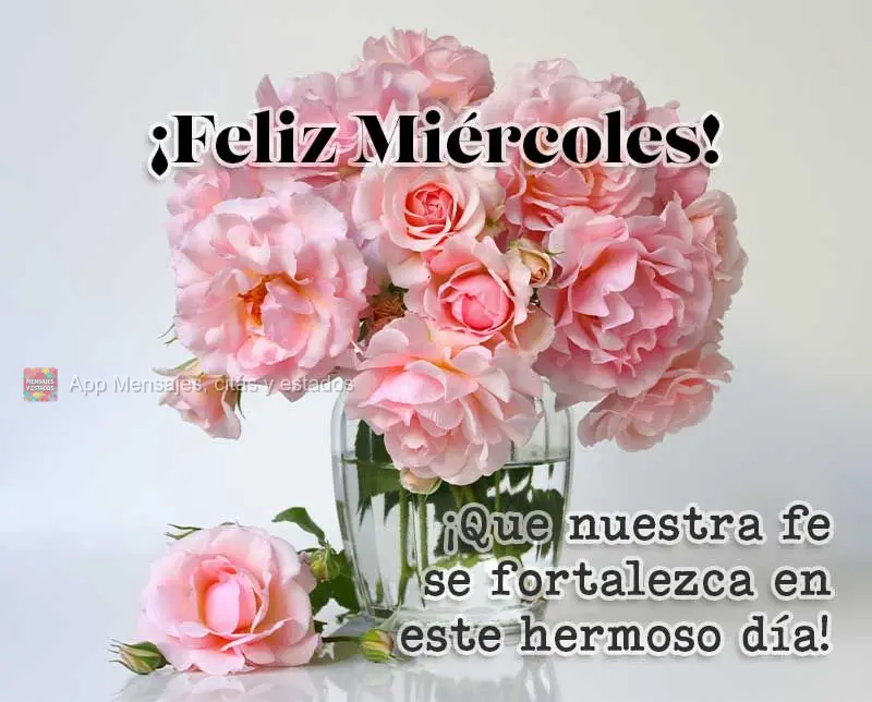 ¡Que nuestra fe se fortalezca en este hermoso día! ¡Feliz miércoles!