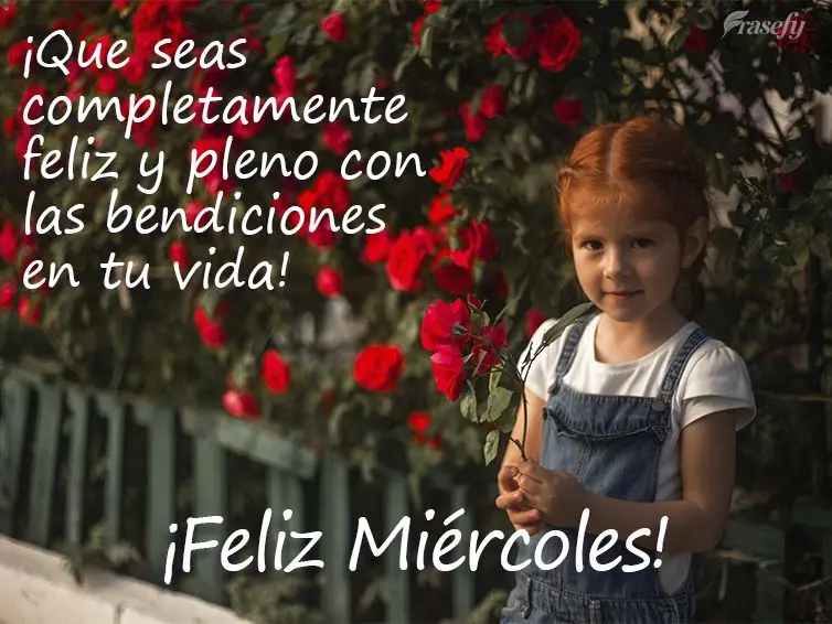 ¡Que seas completamente feliz y pleno con las bendiciones en tu vida! ¡Feliz miércoles!