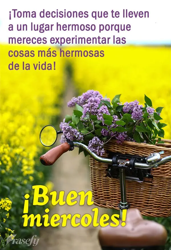 ¡Toma decisiones que te lleven a un lugar hermoso porque mereces experimentar las cosas más hermosas de la vida! ¡Buen miercoles!