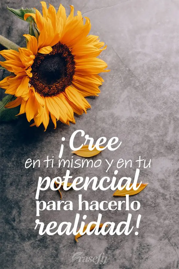 ¡Cree en ti mismo y en tu potencial para hacerlo realidad!