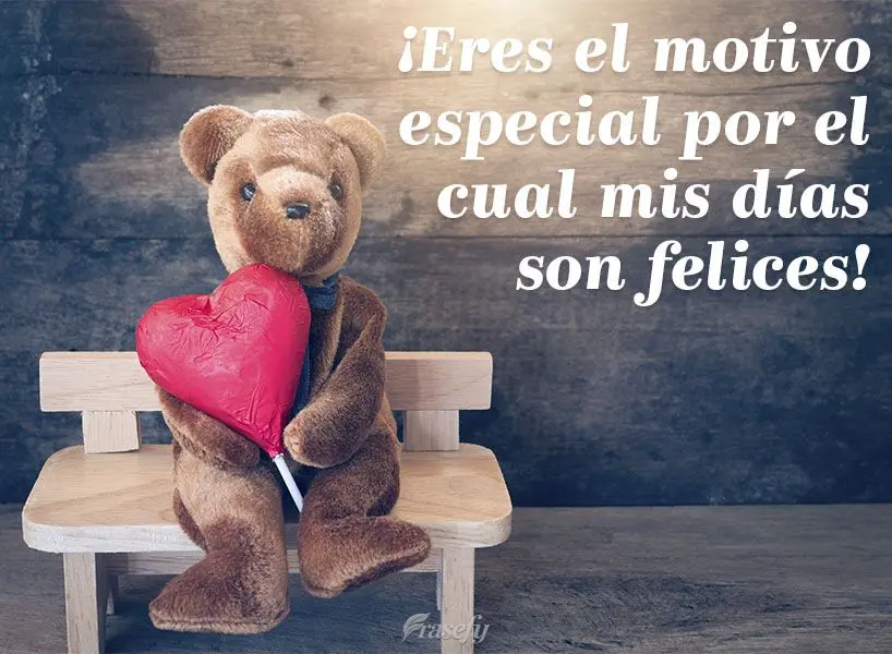 ¡Eres el motivo especial por el cual mis días son felices!