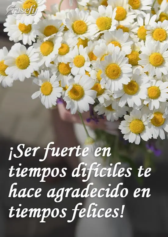¡Ser fuerte en tiempos difíciles te hace agradecido en tiempos felices!