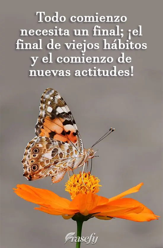 Todo comienzo necesita un final; ¡el final de viejos hábitos y el comienzo de nuevas actitudes!
