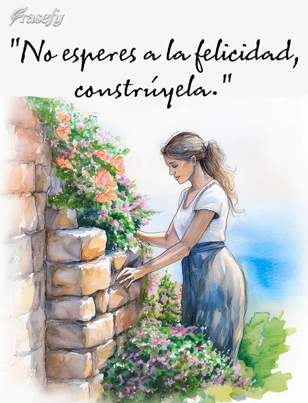 "Não espere a felicidade, construa-a."