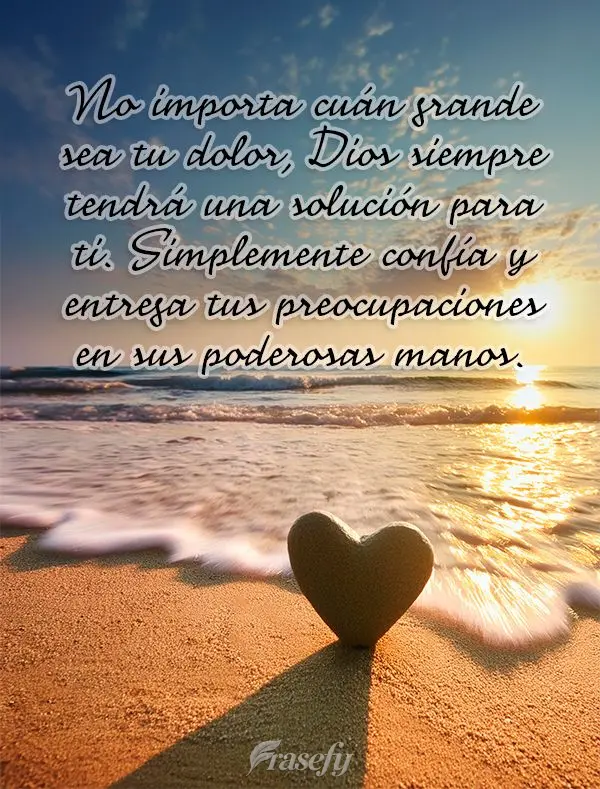 Não importa o quão grande seja a sua dor, Deus sempre terá uma solução para você. Basta confiar e entregar suas preocupações em suas mãos podero...