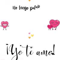 No tengo palabras para decir cuánto más feliz es mi vida contigo.
¡Yo te amo! Yo te amo