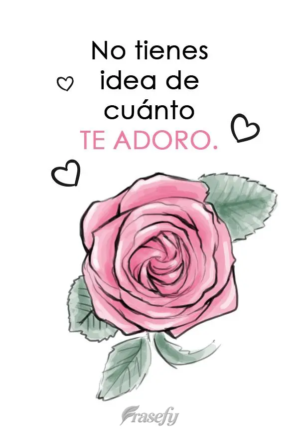 No tienes idea de cuánto te adoro.