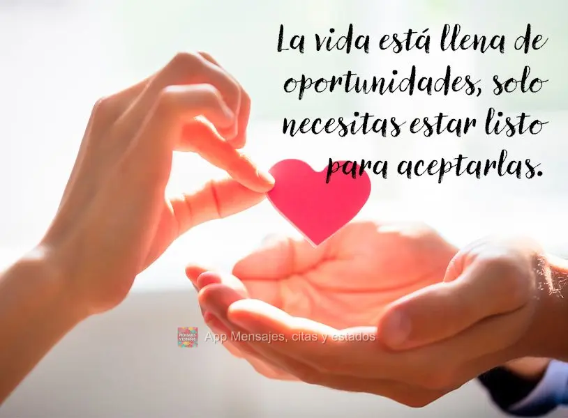 La vida está llena de oportunidades, solo necesitas estar listo para aceptarlas.