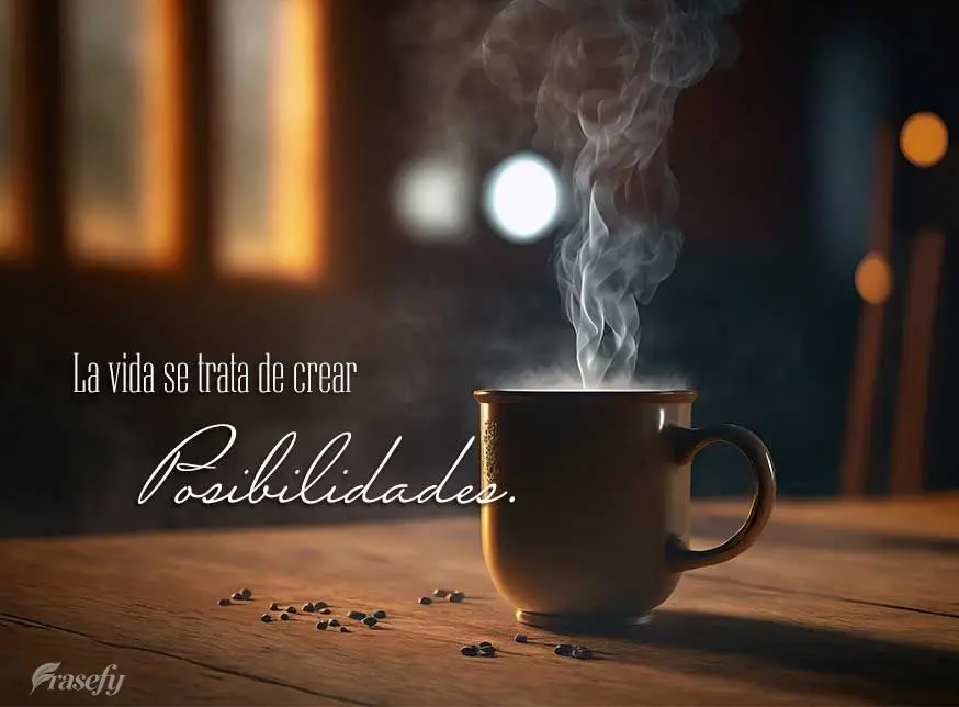La vida se trata de crear posibilidades.
